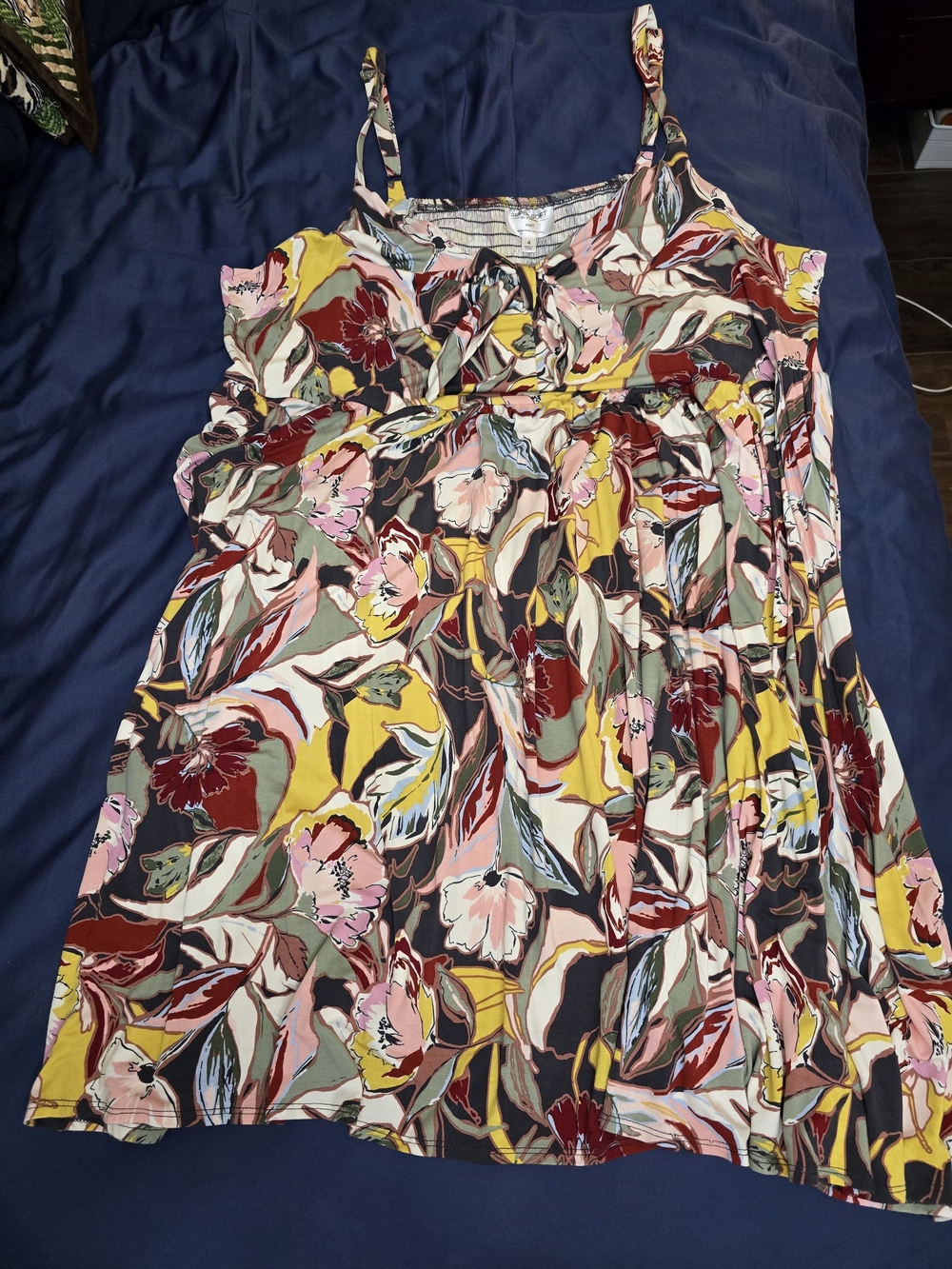 torrid Floral Mini Dress in Yellow, Pink, Burgundy, Green